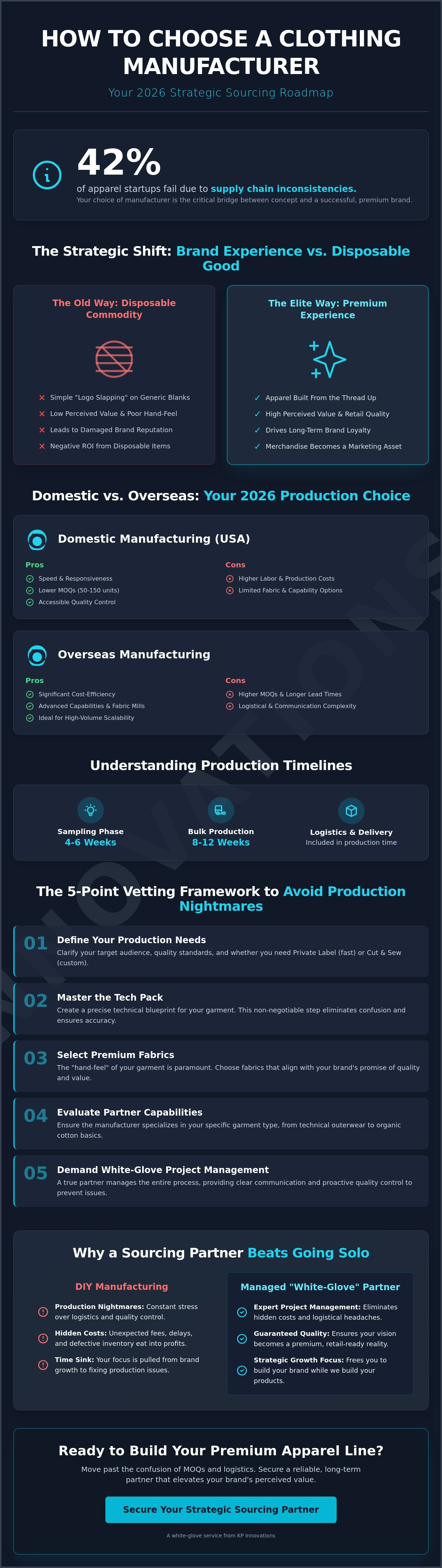 How to Choose a Clothing Manufacturer: The 2026 Strategic Sourcing Guide