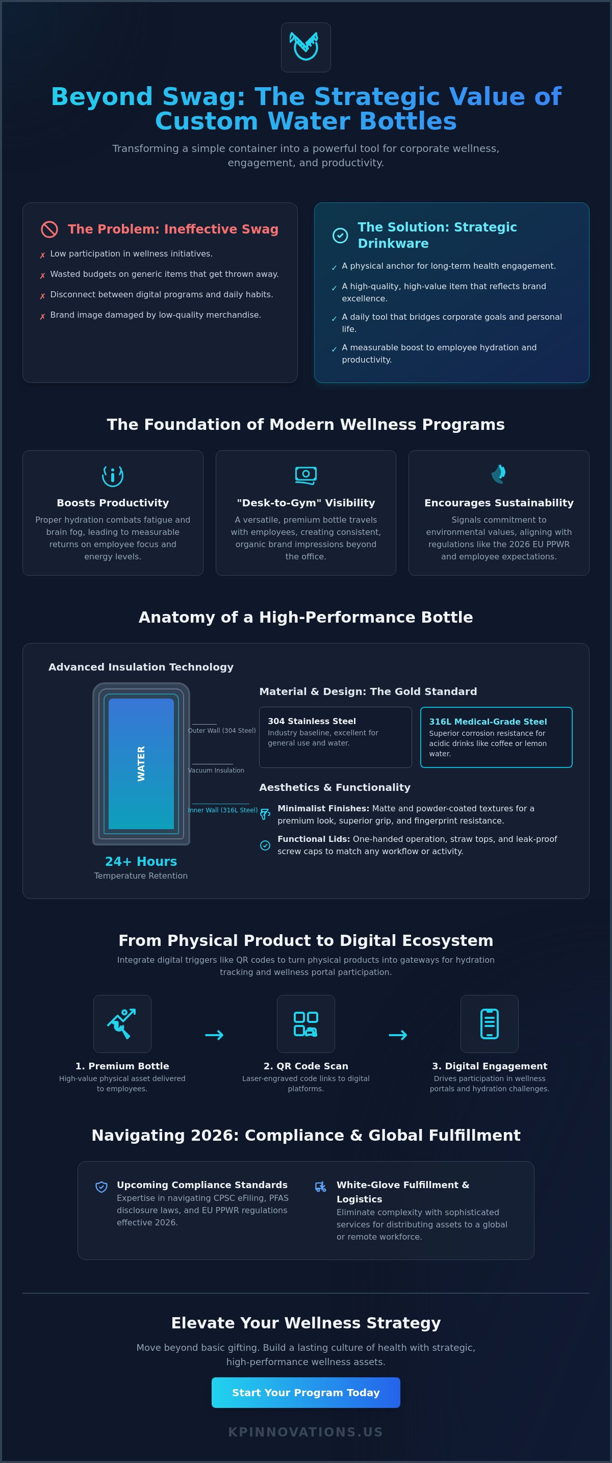 Custom Water Bottles for Wellness Programs: A Strategic Guide for 2026